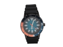 Reloj Cronógrafo Automático Para Hombre, Luminoso, Resistente Al Agua, Esfera Grande, Color Negro Y Naranja De Lujo.