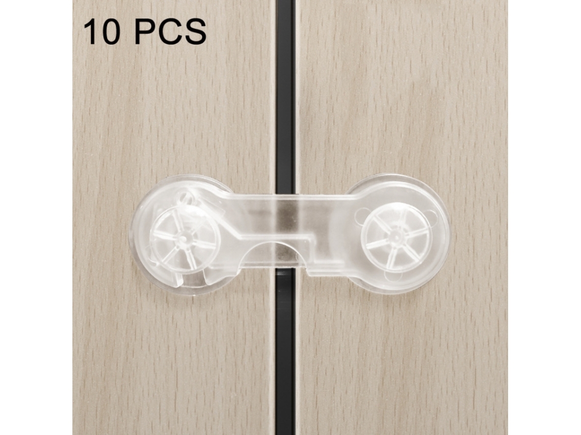 Cerradura de seguridad transparente con liberación para niños para cajones, puertas de armarios y refrigeradores.