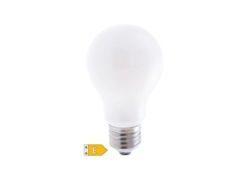 Bombilla de filamento de vidrio estándar de 9 W, E27, 3000 K, GSC