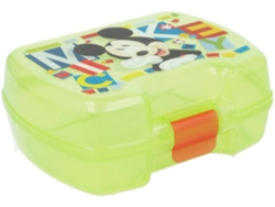 Lonchera MICKEY MOUSE (Verde - Plástico - 7 x 17.5 x 13.8 cm)