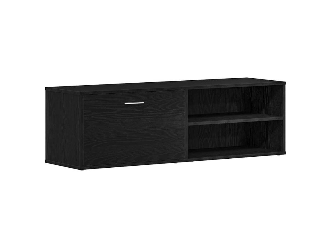 Maison Exclusive - Mueble Para Tv De Roble Negro, 120x34x37 Cm, Madera De Ingeniería