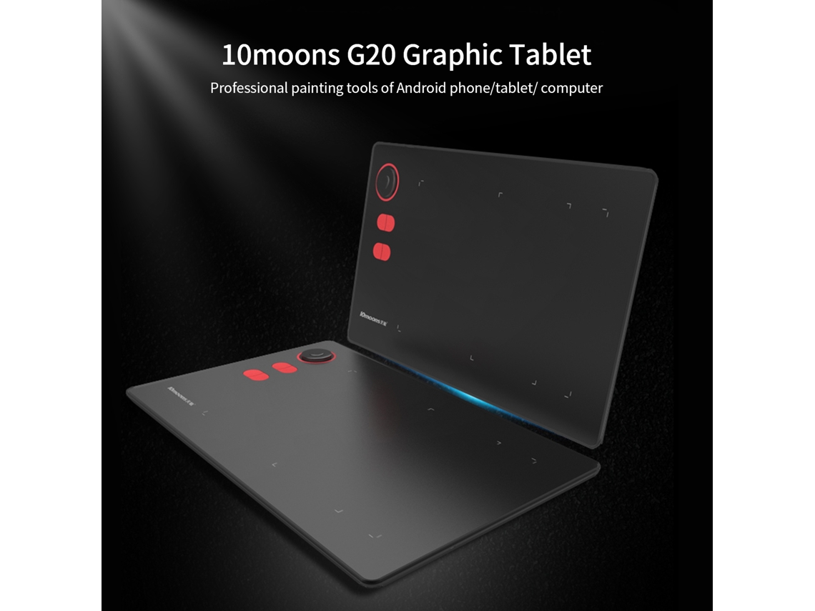 Tableta Gráfica 10moons G20 De 8,4 X 5,7 Pulgadas Con Lápiz (sin Batería) Y 8192 Niveles De Presión Para Arte Digital.