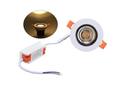 2026-luz Empotrada Led 7w Luz Cálida 3000k Ángulo Ajustable Para Pasillo Salón Dormitorio 100‑264v