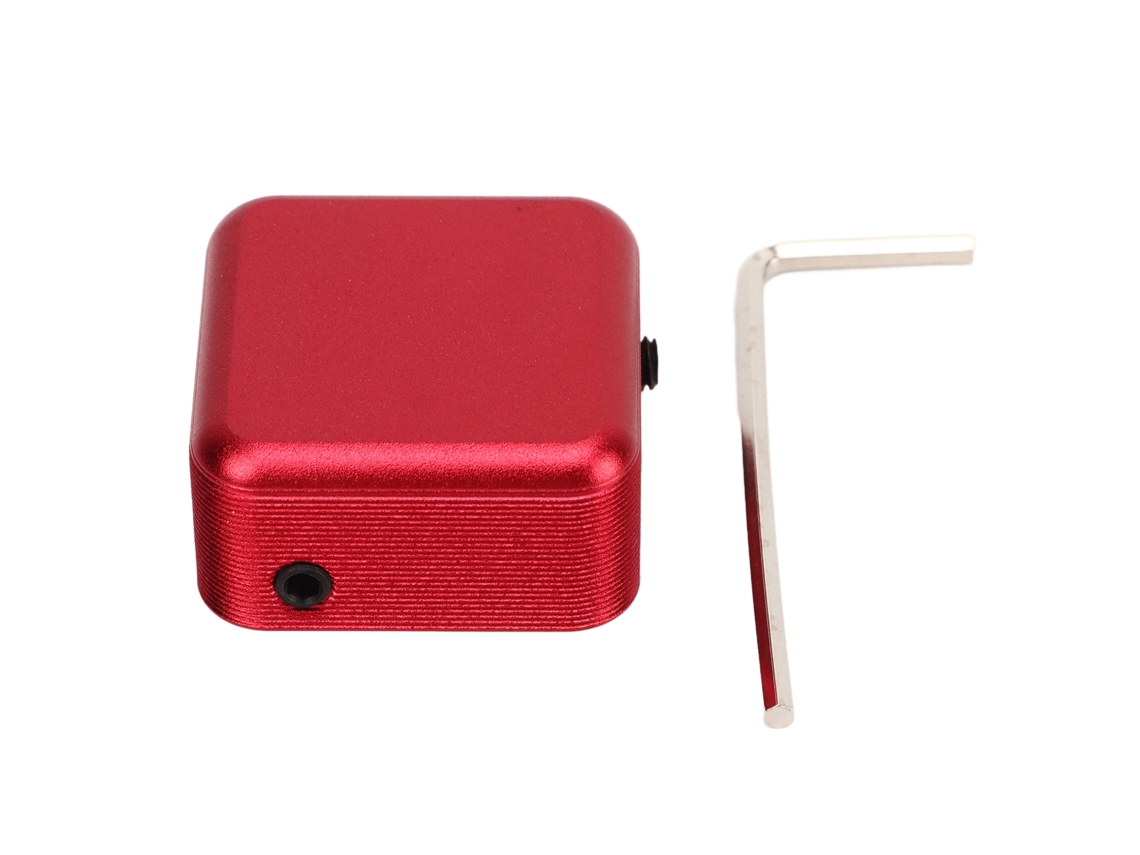 Danu2026-portátil Portafrasco De Tiza Magnético Para Billar Pool Snooker En Aluminio Accesorios De Tiza Rojo