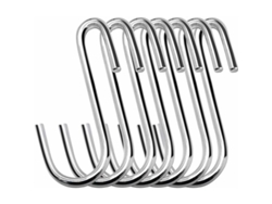 20 Ganchos En S De Acero De Alta Resistencia, 6 Cm, Para Cocina, Baño, Dormitorio Y Oficina (plateados)