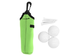 Bolsa Portátil De Neopreno Para Guardar Pelotas Y Tees, 3 Pelotas Y 3 Tees, Regalo Verde