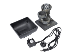 Fuente de mesa de resina con bola de luz, enchufe europeo, 220 V.