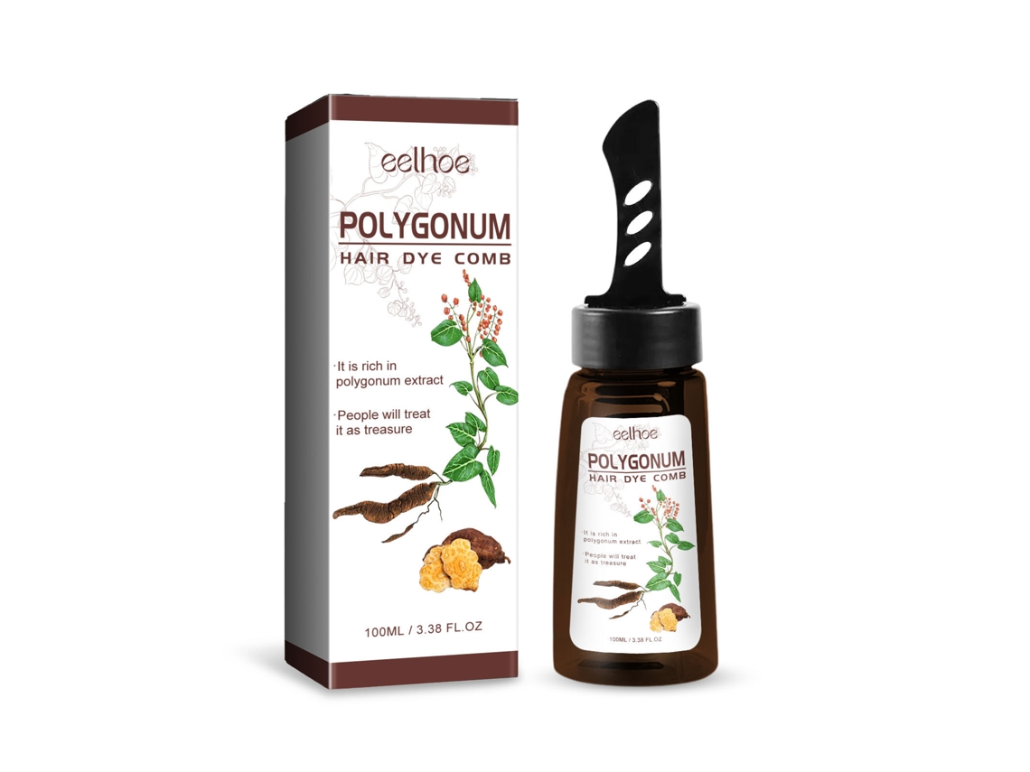 Peine De Tinte De Cabello Eelhoe Polygonum, Limpieza Profunda, Seco, Suave, Cabello Negro Brillante