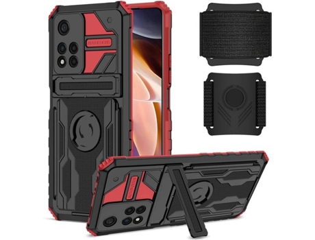 Funda Apple iPhone 11 Pro HFS-HOUSE con Correa Ajustable (Rojo)