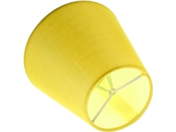 Lámpara De Techo Redonda Decorativa Y Sencilla Con Clip De Tela Amarilla Para Sala De Estar.