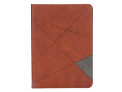 Funda de piel sintética prismática ultraligera y duradera para tableta iOS 9.7 (marrón y dorado claro)