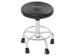 Taburete, altura ajustable, rotación de 360°, negro OEM
