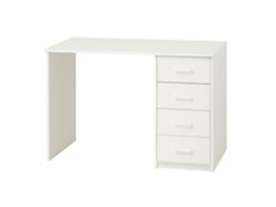 Escritorio Cassiopea con 4 cajones 110x56x73 cm para PC de oficina en madera blanca Frankystar