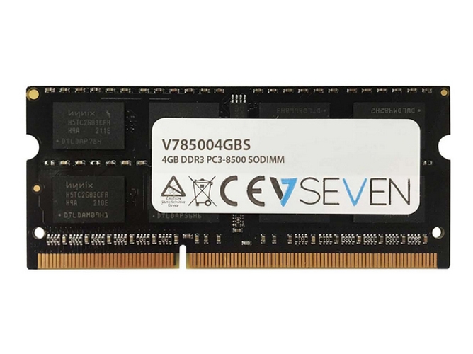 Memoria RAM DDR3 V7 V785004GBS (1 x 4 GB - 1066 MHz - Negro)