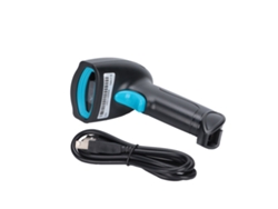Escáner De Códigos De Barras Inalámbrico 360° Impermeable Usb Qr Negro Azul