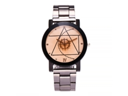 Reloj De Pulsera Analógico De Cuarzo Redondo De Aleación Para Hombre, Estilo Moderno, Blanco.