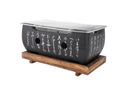 Barbacoa de carbón japonesa rectangular para acampar