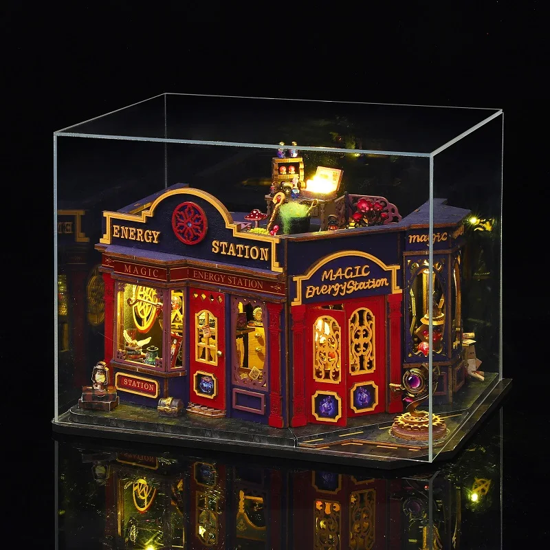 (et002b Con Tapa) Casa De Muñecas Grande De Bricolaje, Mini Muebles De Madera, Casa De Muñecas, Modelo De Artesanía, Juguete De Ensamblaje