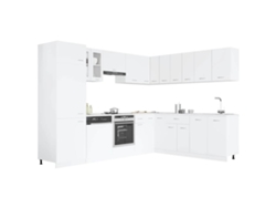 Maison Exclusive - Conjunto De Armarios De Cocina "lyon" De 14 Piezas De Madera De Ingeniería Blanca