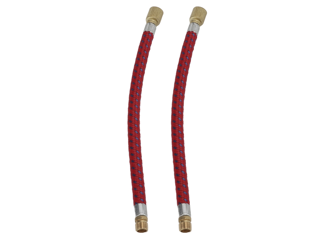 2 Mangueras De Extensión Para Bomba De Bicicleta De 16,6 Cm Con Diseño De Doble Válvula En Nailon Y Cobre.