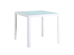 Mesa Cuadrada Exterior 80x80 Blanco Shio Garbar