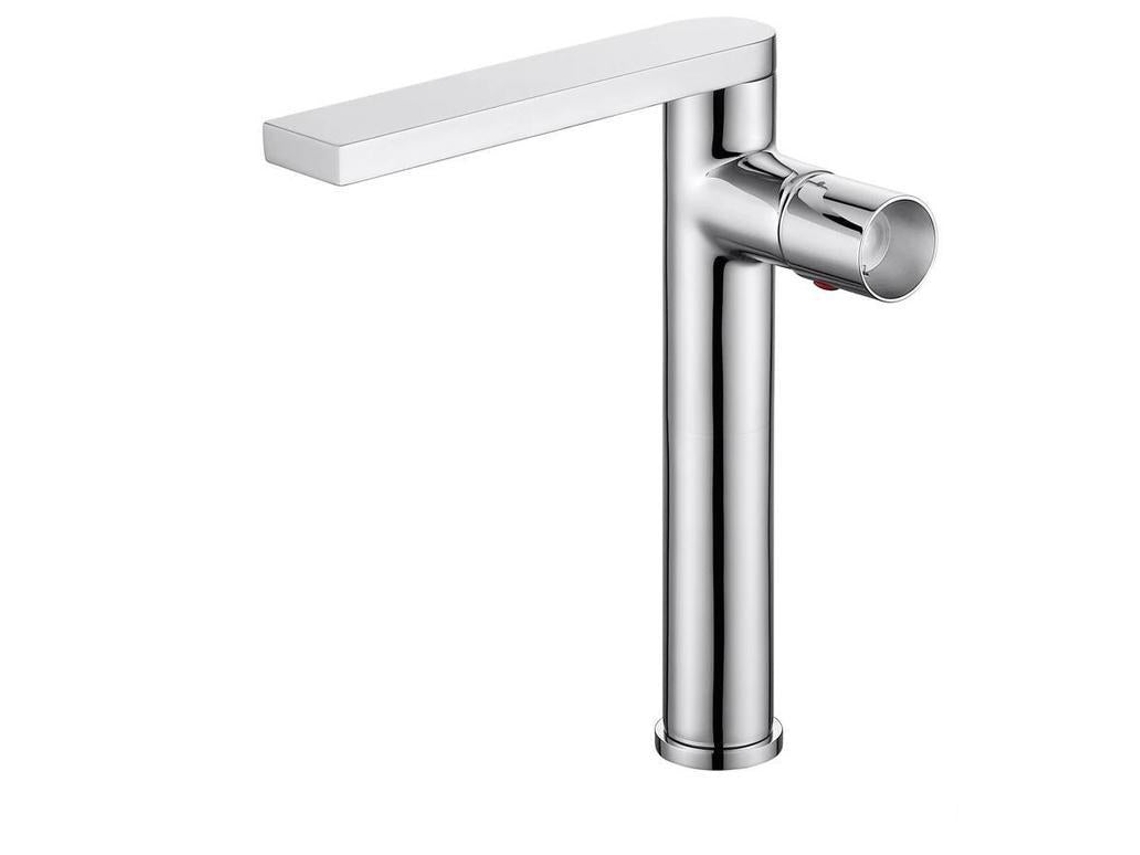Grifo De Lavabo Alto 003 En Latón Cromado, Colección Erymanthe