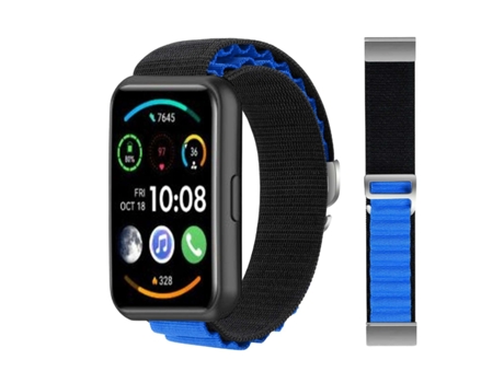 Correa Alpine G-Hook Ajustable Huawei Watch Fit 2 Negro y Azul