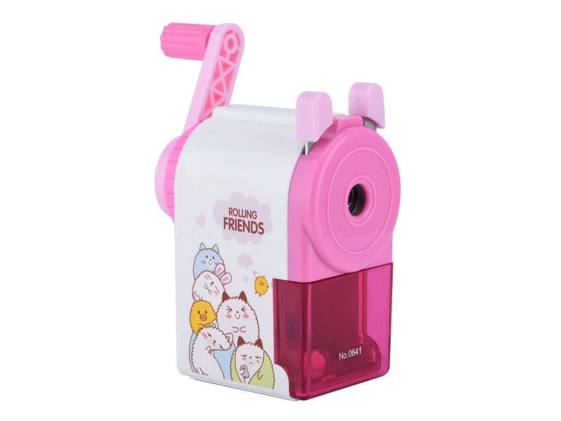 Manual De Sacapuntas. Cute De Manivela Para Niños. Escuela, Hogar, Oficina. Rosa