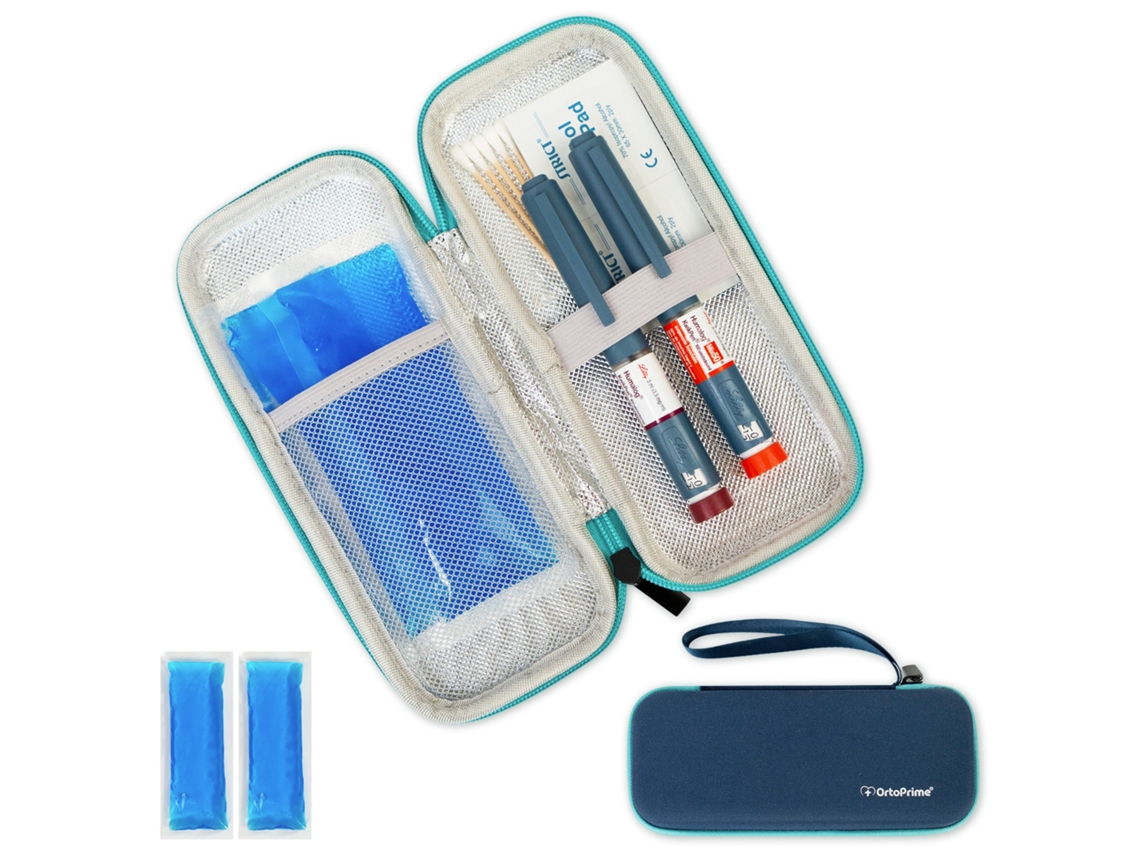 Estuche Insulina Isotérmico con 2 Bolsas Gel Frío y Cremallera