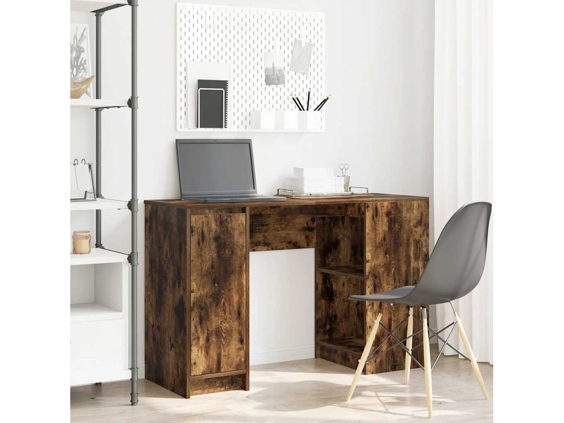 Escritorio | Mesa | Escritorio de escritura 120x42x76cm Derivados de madera Color roble ahumado