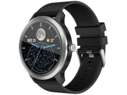 Reloj inteligente 1.3 con monitor de frecuencia cardíaca, deportivo, calorías, podómetro, cronómetro, sueño, Android e iOS, Bestvite (negro)