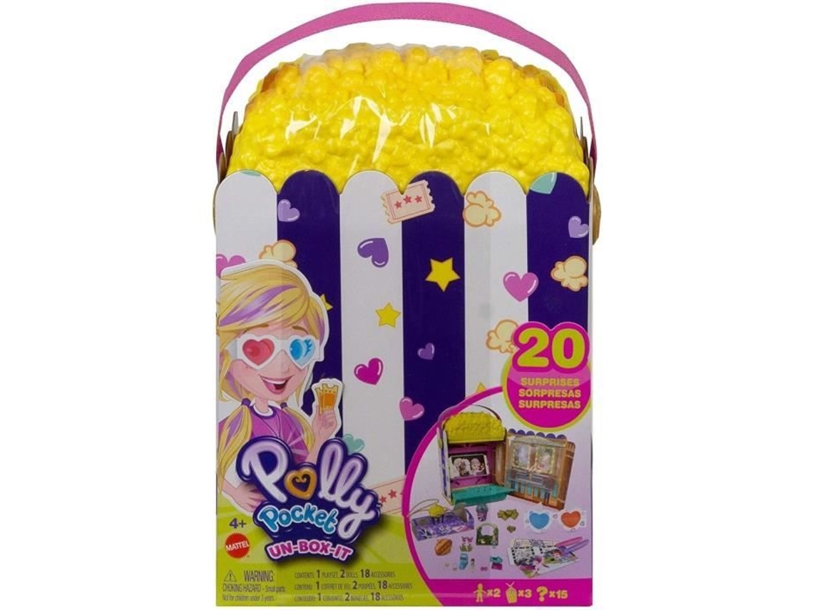 Caja de palomitas de maíz para cine Polly Pocket Gvc96 Mattel