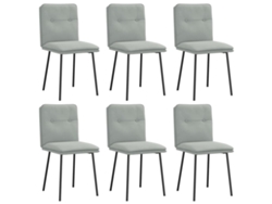 Maison Exclusive - Sillas De Comedor Giratorias 6 Uds Terciopelo Gris Claro