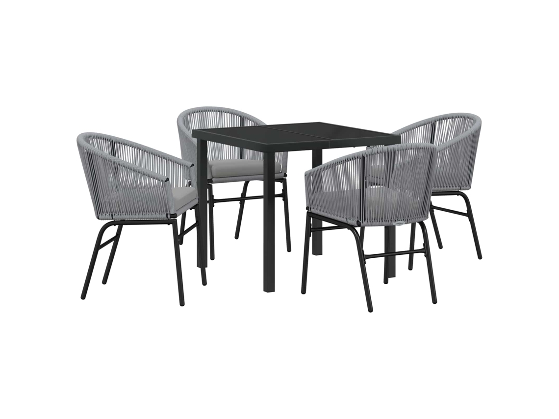Maison Exclusive - Conjunto De Comedor De Jardín 5 Pcs Antracita