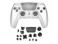Acessórios De Substituição Para Controle Ps5: Carcasa E Botões Diy Em Prata, Material Abs, Compatível Com Gamepad