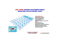 Piscinas colchoneta doble beach bed 193x142 cm 43055