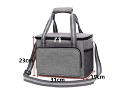 Bolsa Térmica Para El Almuerzo Con Correa Hombro, A Prueba De Fugas, Hombres Y Mujeres, Ideal Trabajo O Picnics - Gris