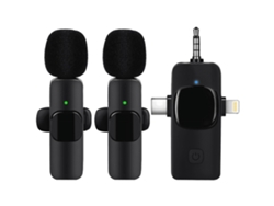 Micrófono De Solapa Inalámbrico Siurn De 2,4 Ghz Para Grabación De Audio Y Vídeo