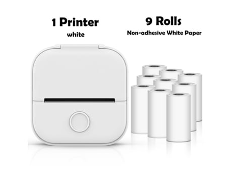 Mini impresora térmica portátil, inalámbrica, Bt, 203Dpi, etiqueta de foto, impresión de preguntas incorrectas con Cable Usb, Imprimante portátil H...