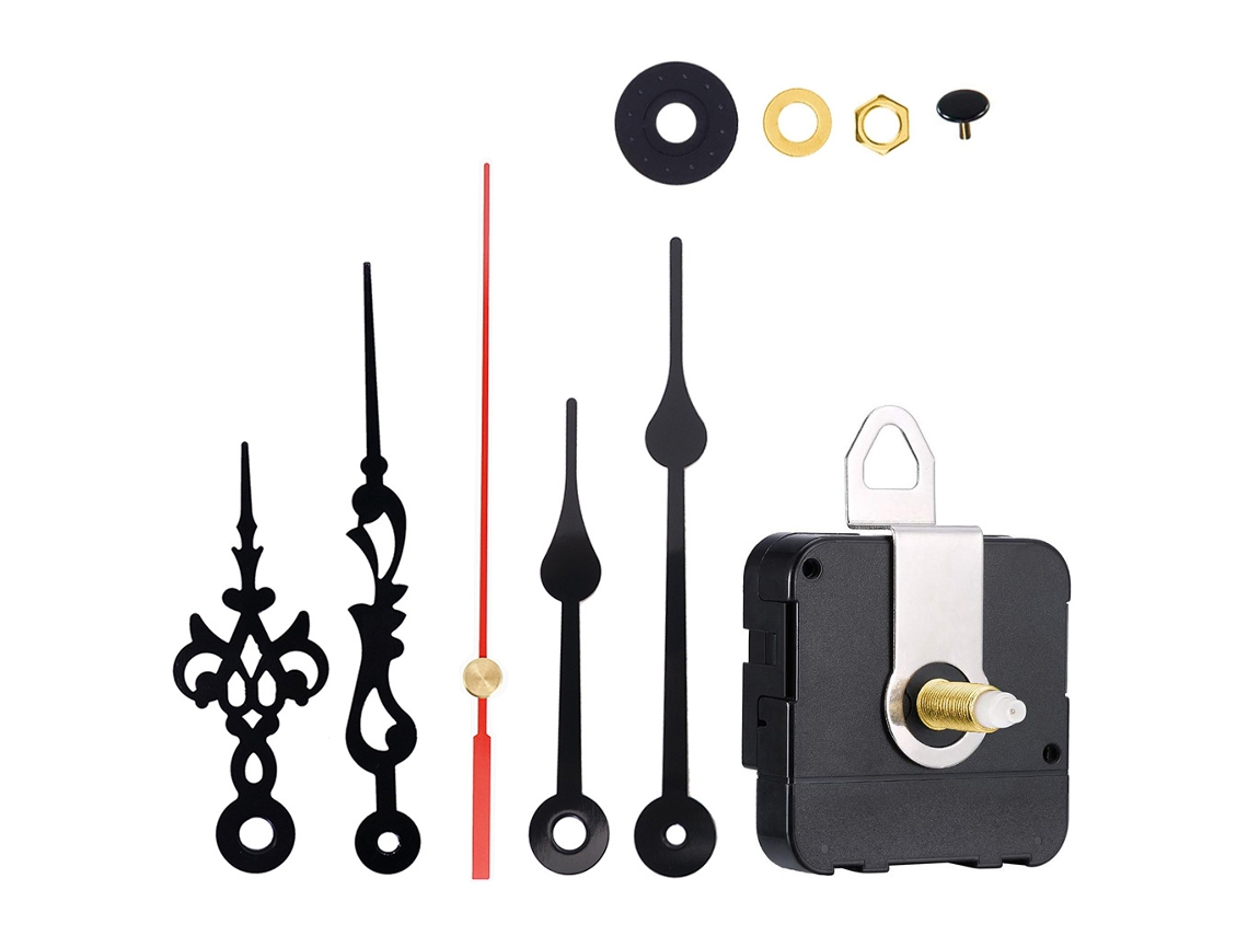 Juego de 5 relojes de cuarzo silenciosos con manecillas de repuesto, Precision Core, Tommy01