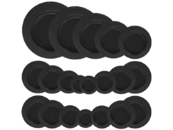 Rebe-20 Tapones De Goma Redondos Para Hucha Tapa Estanco Tamaños Variados Duraderos Reutilizables 3,8x0,6cm Negro