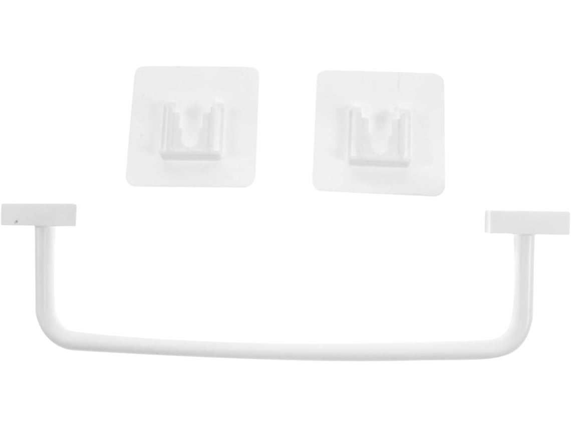 Suporte De Toalha Curto E Branco Para Banheiro, Com Ventosa, Sem Necessidade De Furar, Feito De Pp, Para Cozinha E