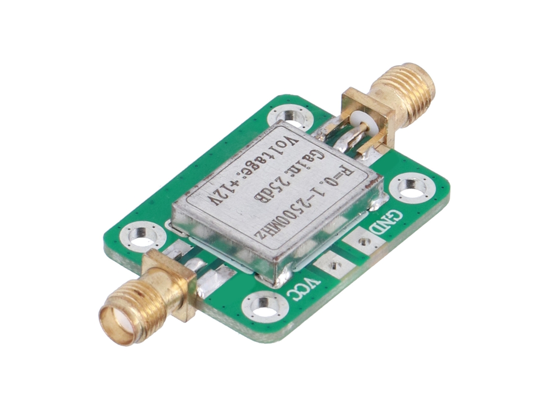 Amplificador de banda ancha RF 0,125-1000MHz 12V 45mA 25dB LNA Amplificador de señal de alta ganancia y bajo ruido SMACK Hembra