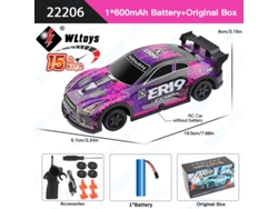 Coche todoterreno teledirigido 122 4x4, 2,4 GHz, con luz LED, para niños, color morado, Aeuzwr