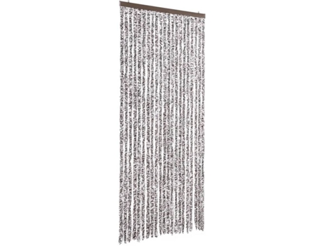 vidaXL Cortina mosquitera chenilla marrón y beige 90x220 cm