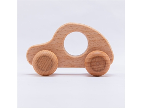 Coche Educativo de Madera de Haya Montessori de Madera 4Pcs, Juguete Un 4 Piezas