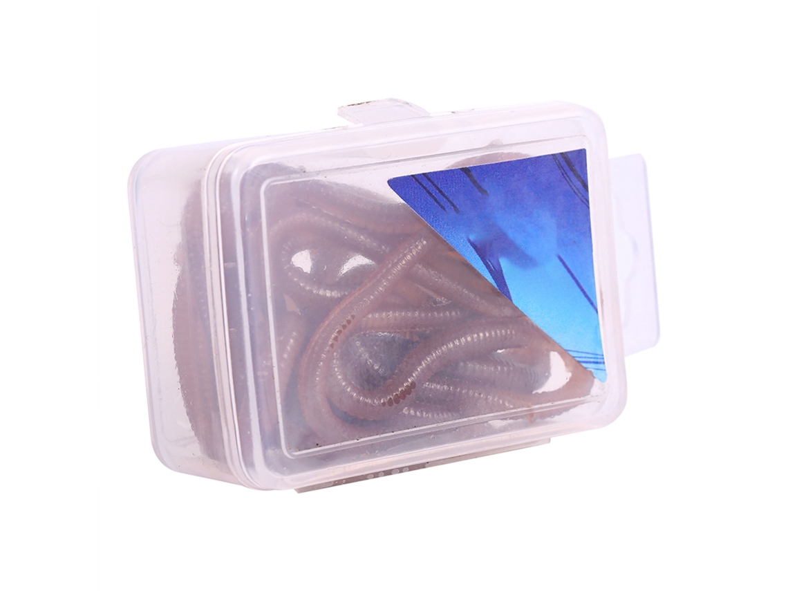 Cebo Blando Con Forma De Gusano Con Aroma A Pescado, 10 Cm, Con Caja Para Pescadores.