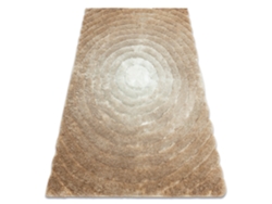 Alfombra Moderno Flim 008-B1 Lanudo, Circulos - Structural Beige (80 x 150 cm)