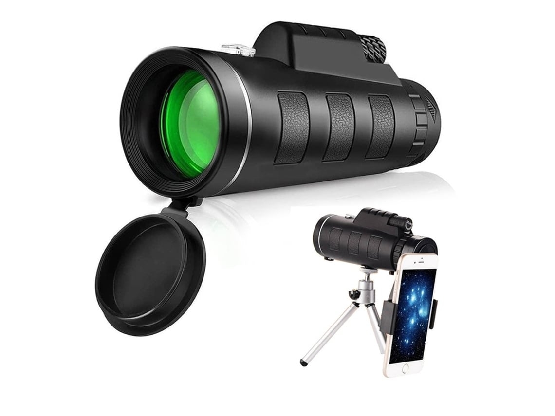 Telescopio monocular 40x60 de alta potencia para observación de aves, caza, acampada, viajes y senderismo, color negro USHION