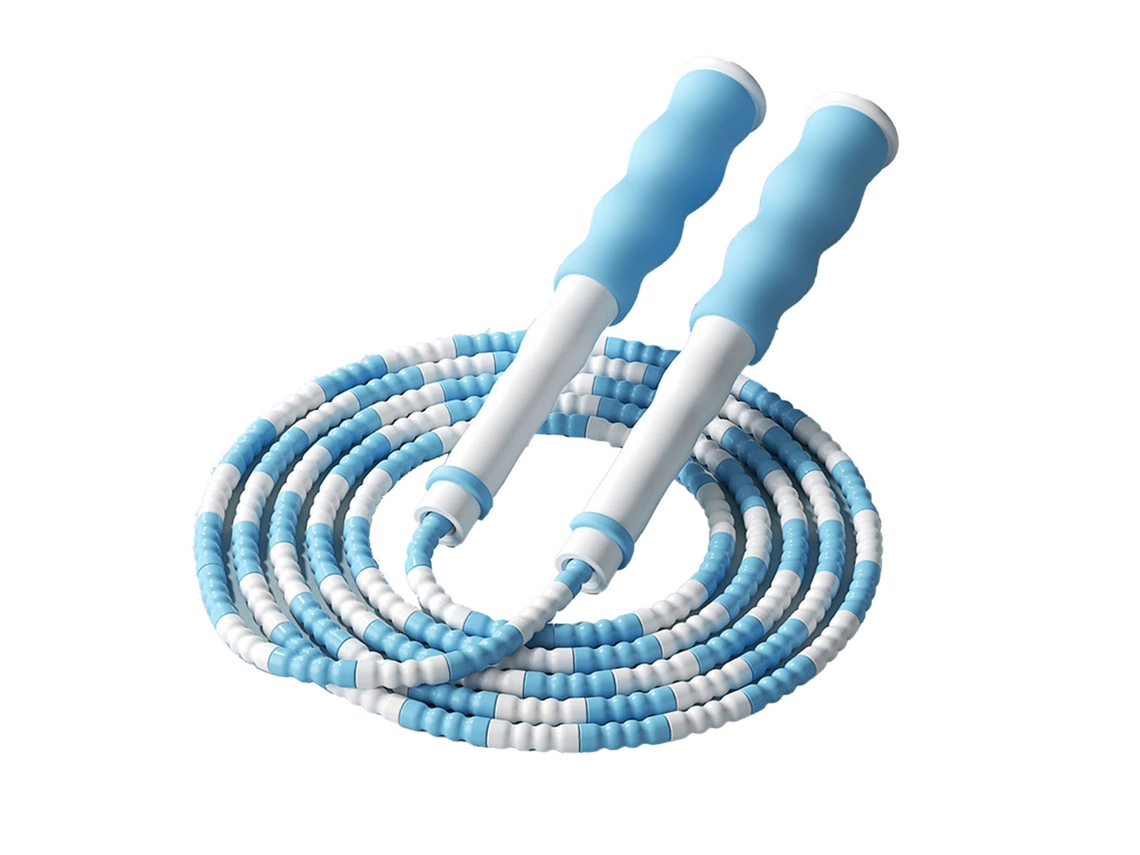 Cuerda Para Saltar Ajustable Para Niños De 2,8 M, Estilo Bambú, Para Fitness, Estudiantes, Color Azul.